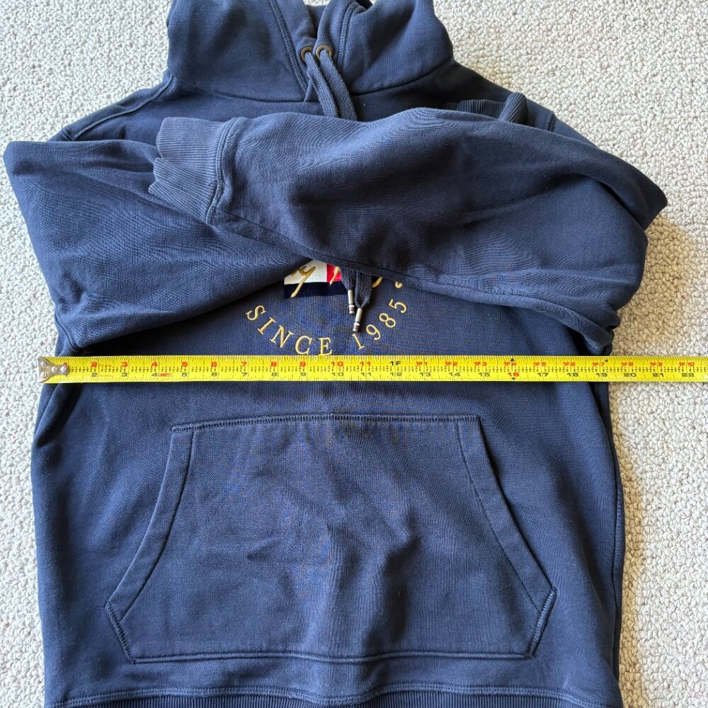 Tommy Hilfiger Hoodie Mens Small Navy Logo Preppy Classic Pullover - Picture 7 of 8